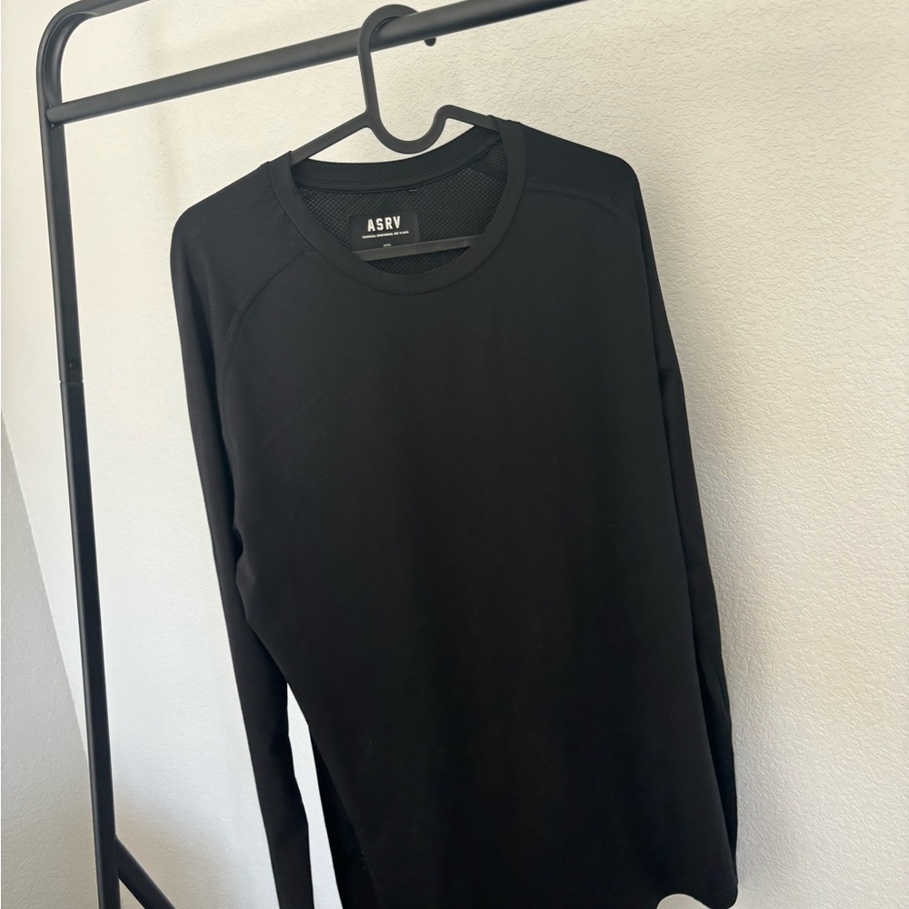 ASRV Men's Classic Black Long Sleeve Tee